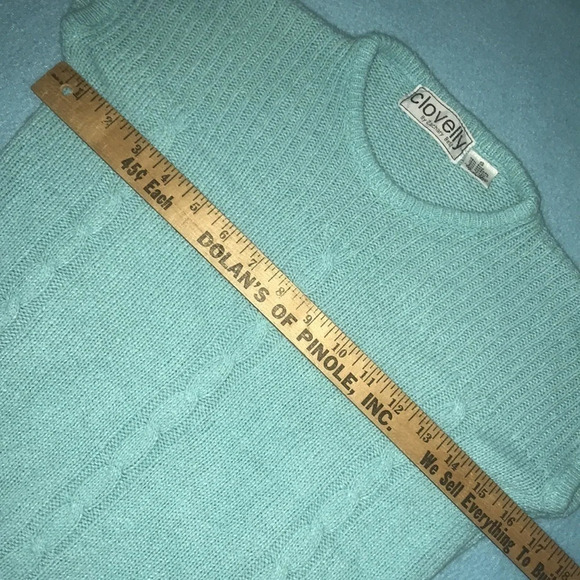 CLOVELLY By Zachary Belil  silk angora blend knit sweater short sleeves size S - Picture 7 of 7